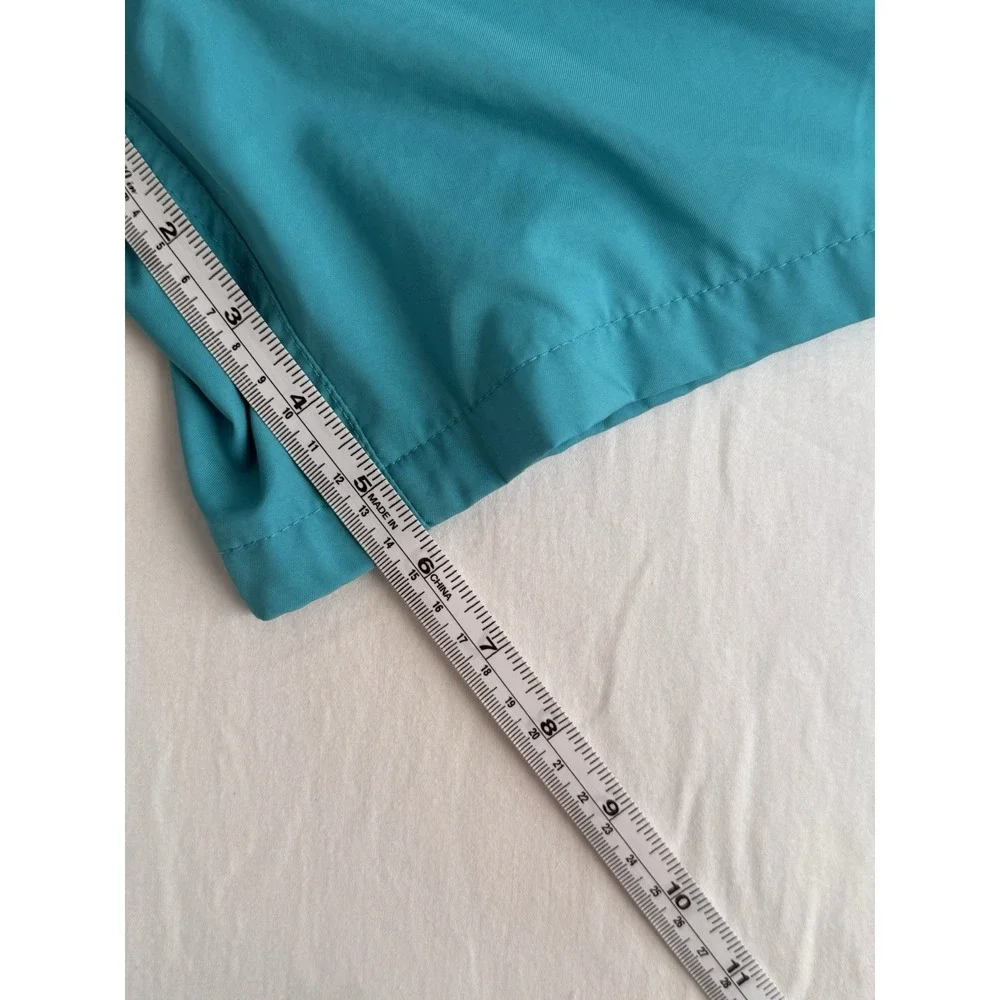 Nike Men's Swim Shorts Size S Solid Blue/Teal Logo Mesh Lined Drawstring